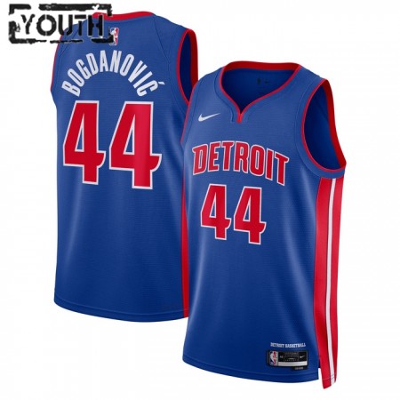 Dres Detroit Pistons Bojan Bogdanovic 44 Nike 2022-23 Icon Edition Plava Swingman - Dječji